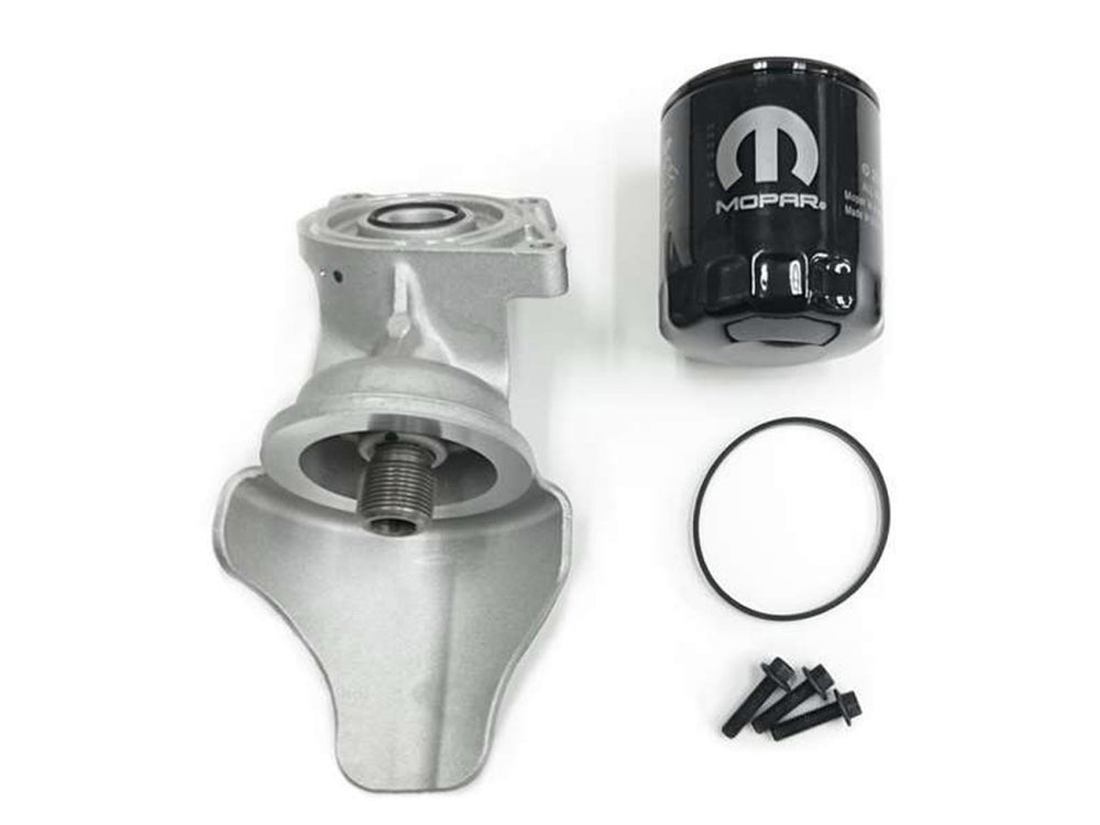 Kits adaptadores de filtro de aceite Mopar Performance de 45 grados 77072447